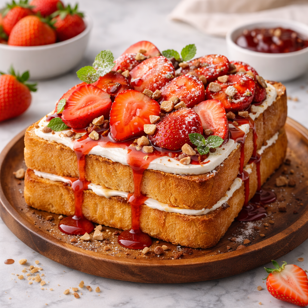 Roti Bakar Strawberry